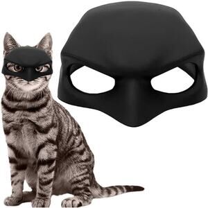 Cat Halloween Costume Mask Funny Cosplay Accessory for Cats and Small Dogs